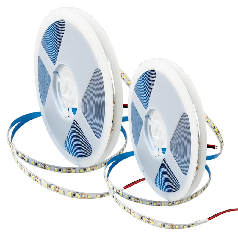 Высокая светоотдача 3 в 1 DC12V 24V 10 м 8 мм SMD 2835 компании mlight, работающая при напряжении свет не обладает водонепроницаемостью: холодный белый светодиодных полос неонового света
