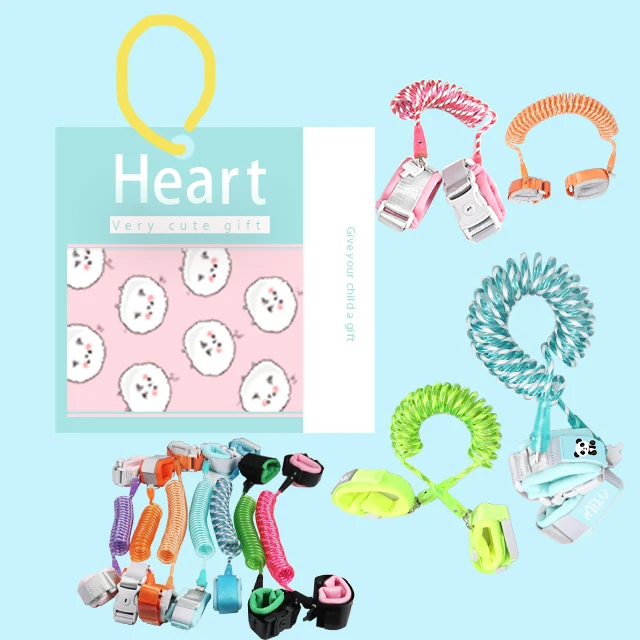 
Child safety soft wristband harness leashes with lock antio lost wrist link for amazon hot sale 
