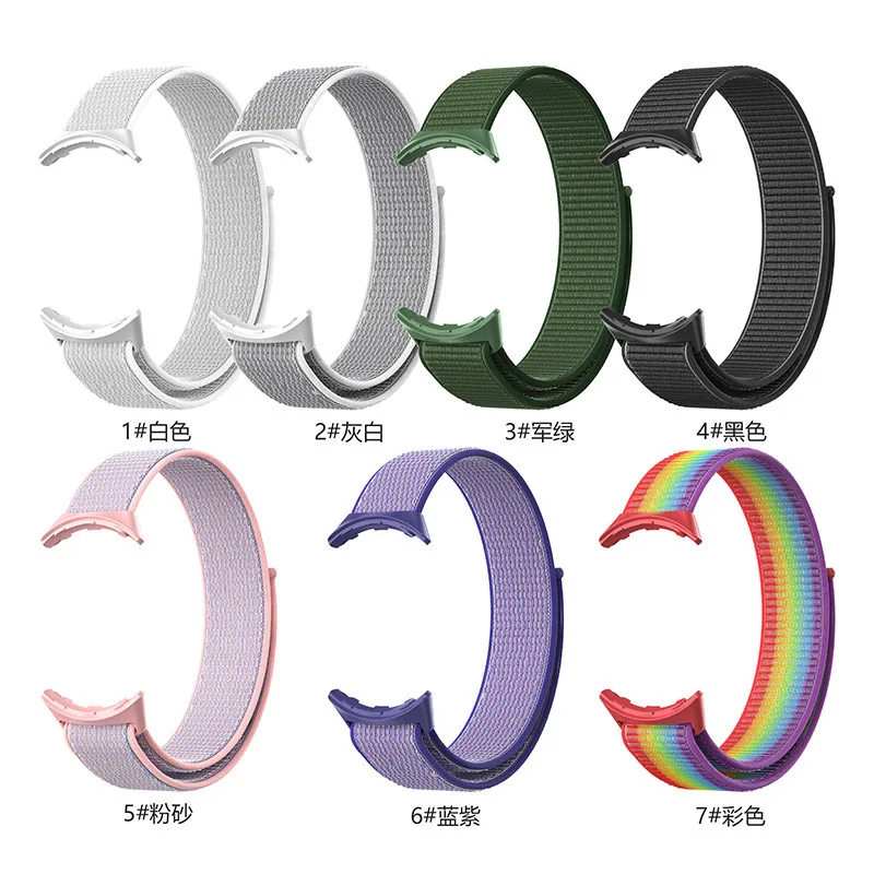 New Braided Nylon Rope Strap for Google Pixel Watch Fashion Colorful Paste Wristband for Google Pixel Watch 18mm 20mm 22mm