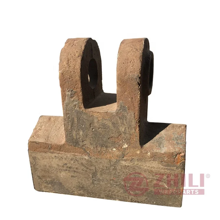 Long service life cement plant hammer crusher wear parts clinker hammer with alloy welding for clinker crushing Casting Parts