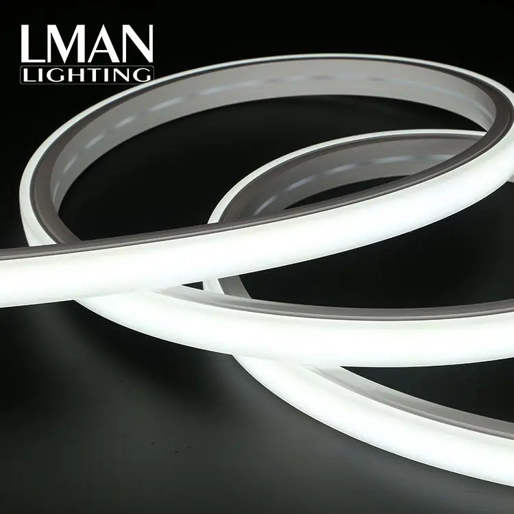 Теплый белый свет IP65 Водонепроницаемый 20*14 мм 120led/m SMD 2835 DC12V 24V 8W светодиодный неоновый светильник