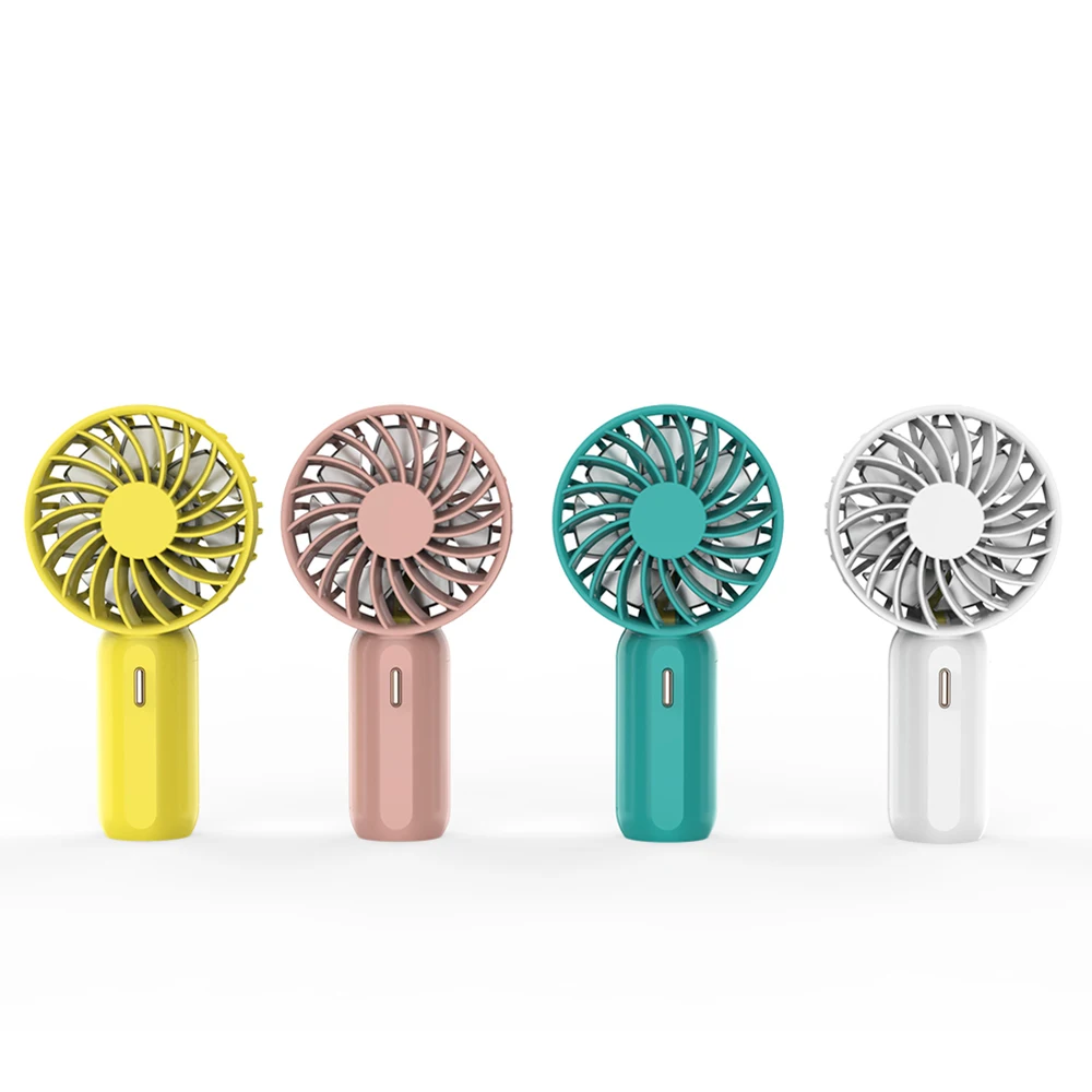 Portable Handheld Mini Fan Ventiladores USB Rechargeable Cooling 3 Speeds Personal Small Pocket Fan For Women Makeup Lash Drying