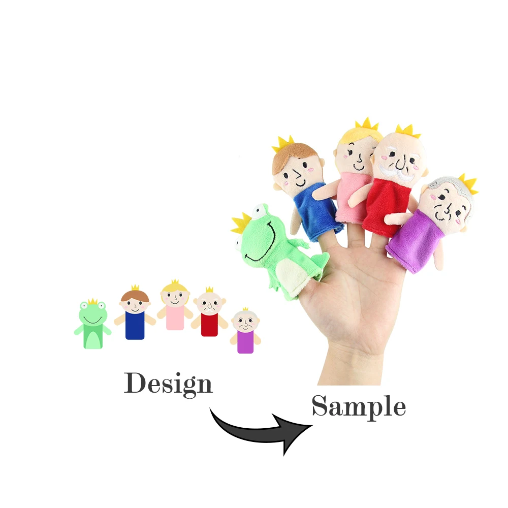 OEM Finger Puppet Plush Toys Custom Family Finger Puppets For Kids