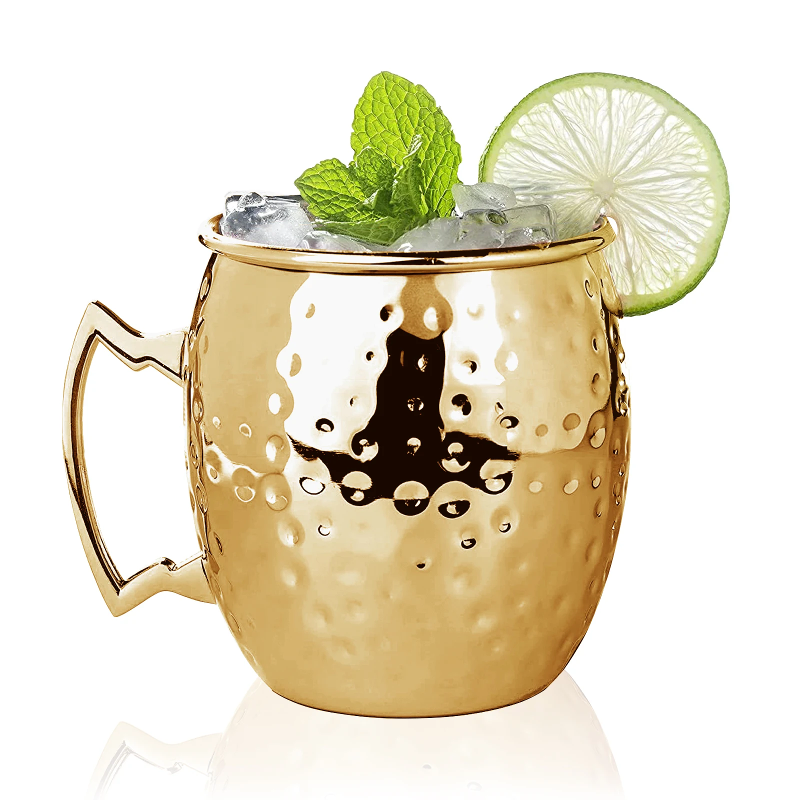 Black stainless steel moscow mule copper mug  500ml black engraved drinking cup