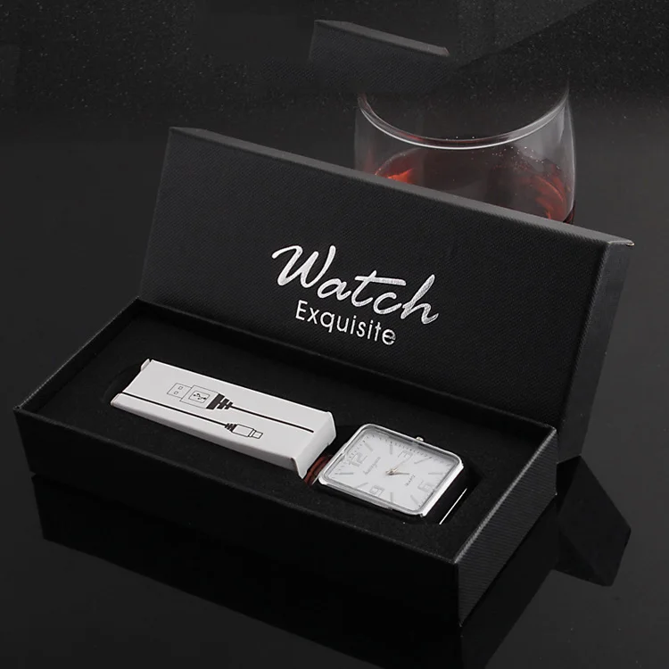 Металлическая зажигалка для часов зарядка через USB ремень отдыха уличная ветрозащитная Зажигалка