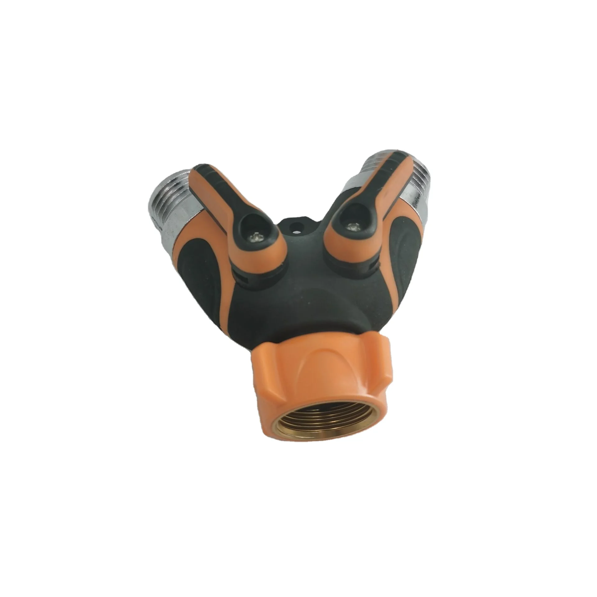 Garden Hose Splitter, Ball Valve Hose Connector Fits with Outdoor Faucet, Sprinkler & Drip Irrigation Systems
