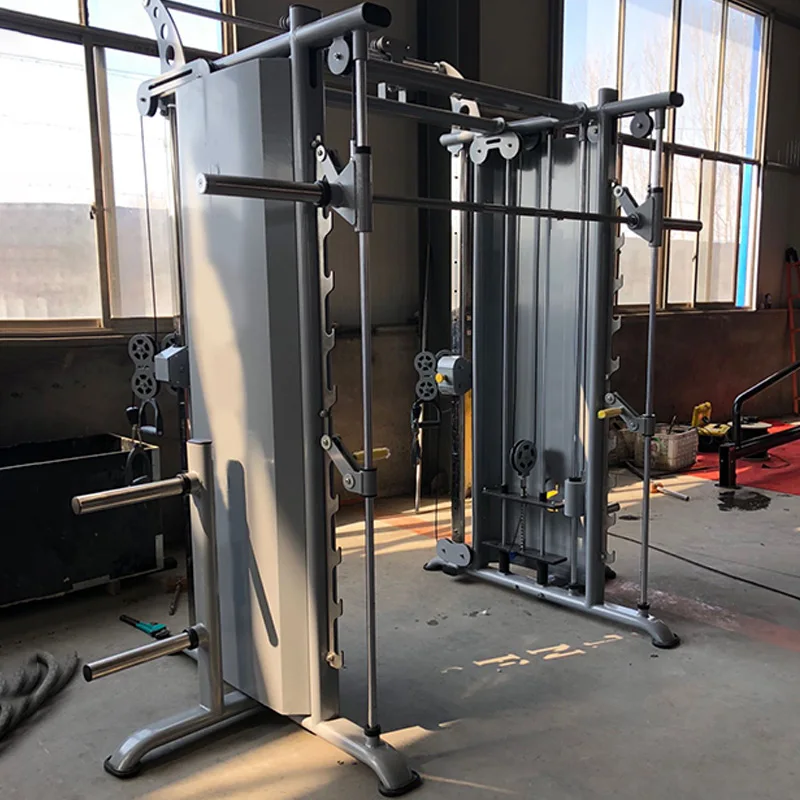 Commercial Gym Bodybuilding Equipment Squat Rack Leg Press Deadlift Multi Functional Trainer Smith Machine With Cross Cable