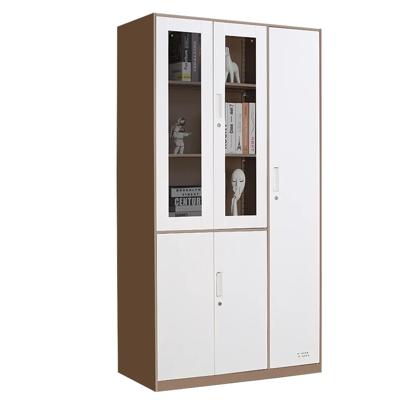 2 Glass 3 metal 5 doors storage cupboard steel filing cabinet Chemical office metal file cabinet