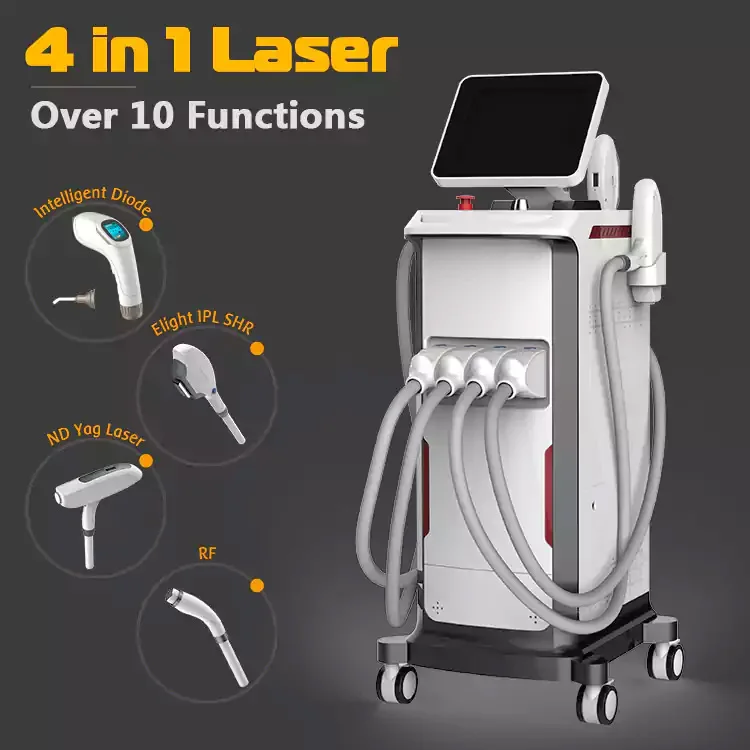 Elight Diode ND Yag Laser RF 4 in 1 Mutifunctional Beauty Equipment Salon Use