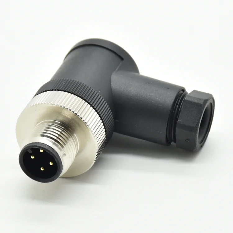 Westsam High quality IP67 male plug m12 a code angled  connector