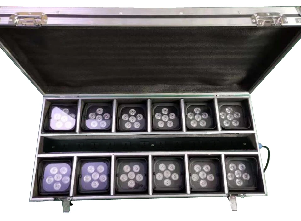 battery led light 6x18w rgbwa uv 6in1 Wifi Wireless DMX battery operated led uplight