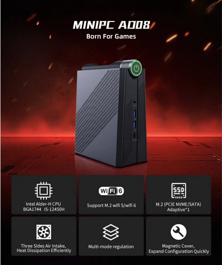 Mini PC Factory Gamer N100 Intel 13900H CPU Mini PC Con Wins 11 Core I7 I9 Gaming Pc Mini Computer
