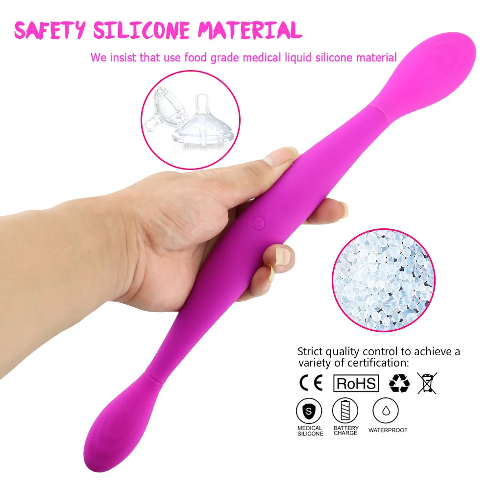 Massage AV Stick Custom Small Dildo with Double-head Vibrating Stick Artificial Penis for Sex Women Sex Products Masturbation