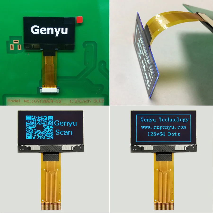 Genyu oled Display 128x64 dots 30pin OLED Display Module 1.54 inch Small Size lcd Display SPD0301 oled light panel flexible