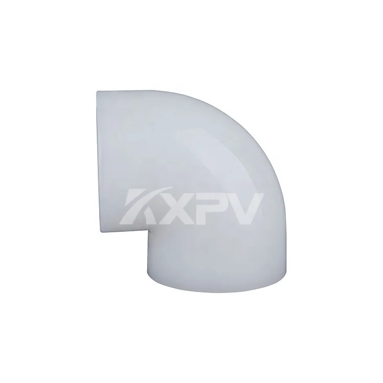 Химический Промышленный длинный радиус пластик PVDF трубы локоть 90 Degre локоть