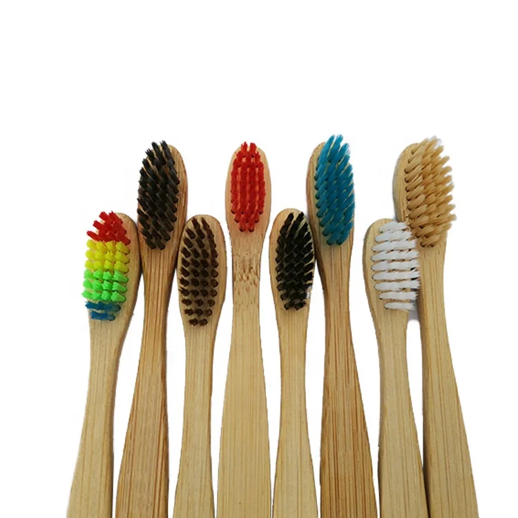 Wholesale BPA Free 4 Pack Custom Logo Eco Friendly Bamboo Toothbrush Set