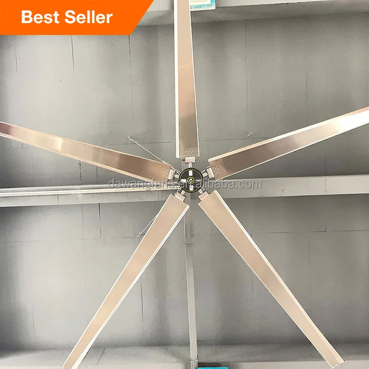 Мощный промышленный потолочный вентилятор Hvls горячая Распродажа большой электрический металлический PMSM 7 3 м года высокой громкости низкая