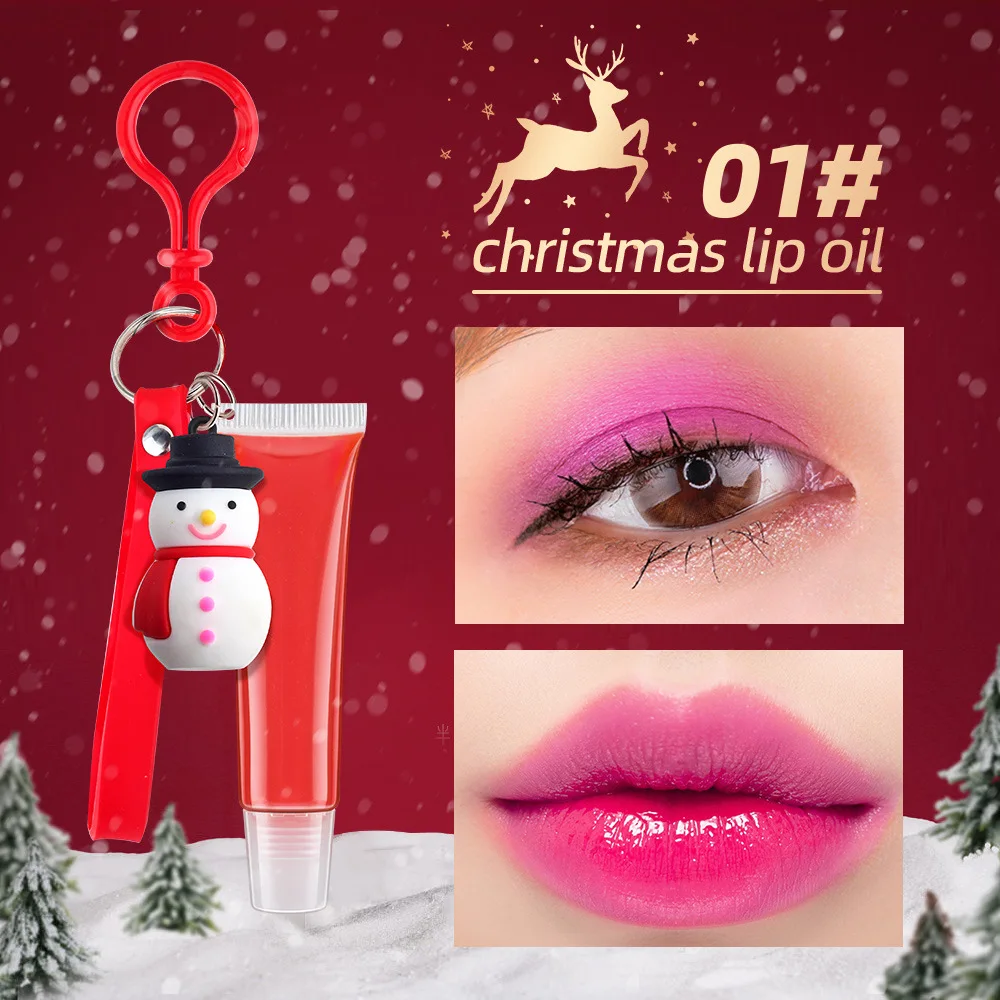 matte rosey pink flavored absolute flormar emele plushie vegan candy Christmas key chain lip plumper gloss with keychain vendor