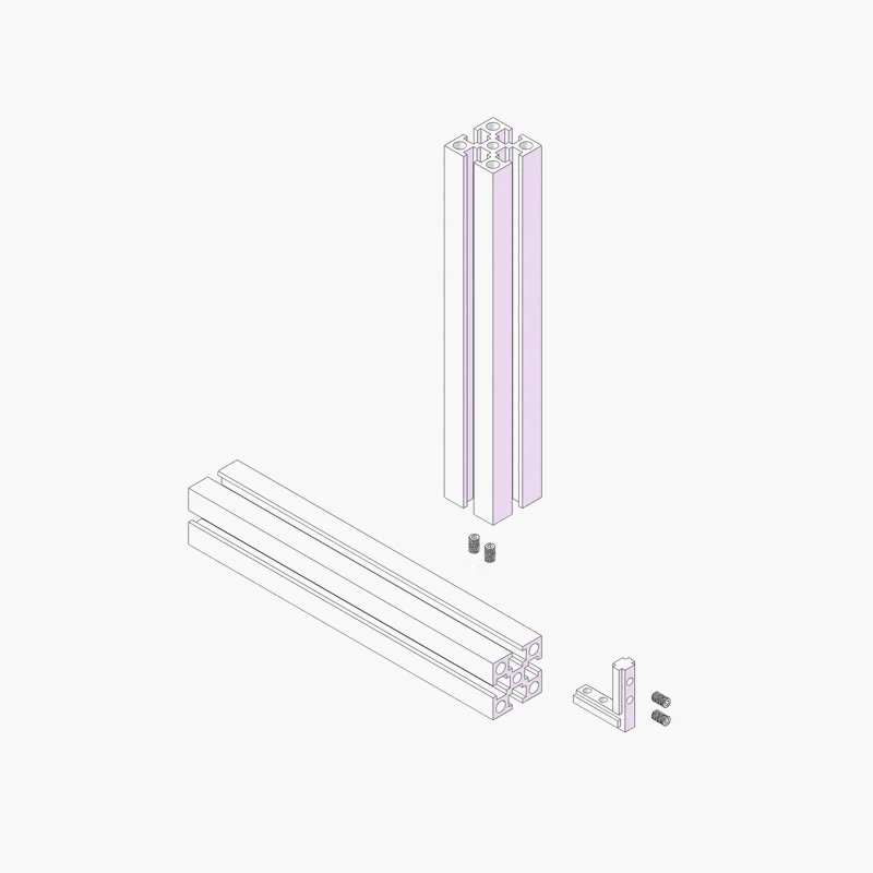 Chinese Manufacturer  2012 40mm 40x40mm 40b-8 90 Degree  Inside  Hidden Corner Connector Zinc Plated for Aluminum Profile 30 40