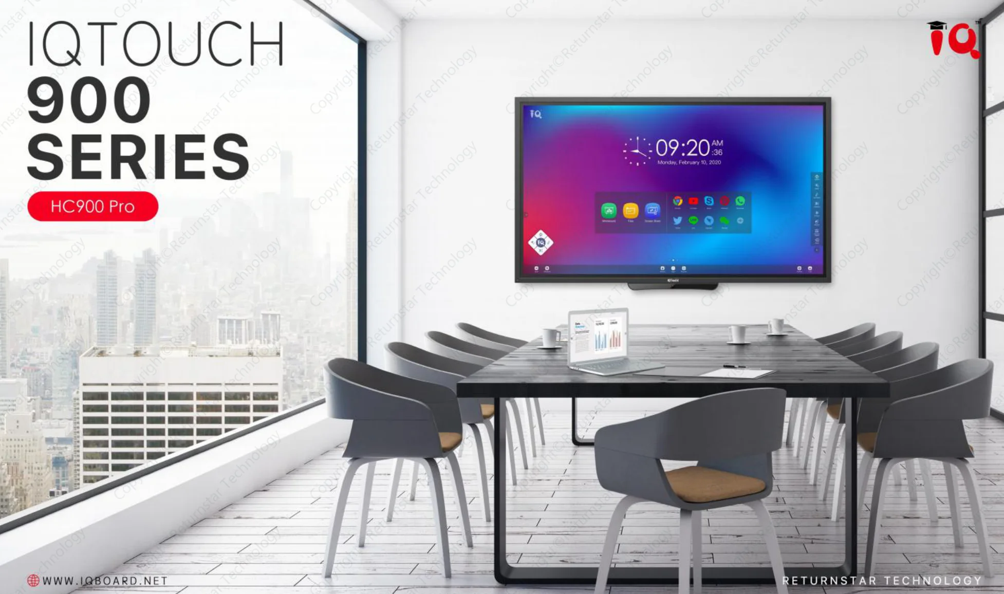 Smart Online Class room 20 points touch Interactive  LCD Monitor 4k UHD display furture learning