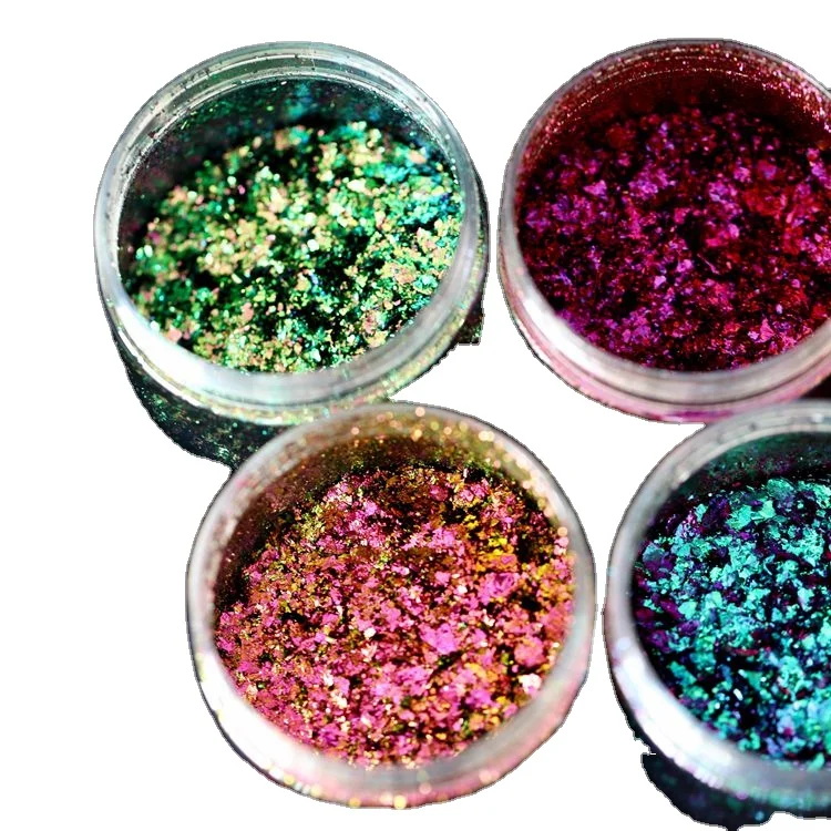 
40-220um Shimmer Pure Silver Chrome Mirror Powder For Nail Art 