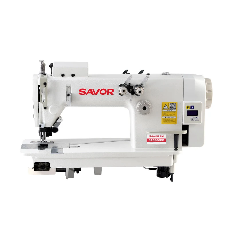 SR3800DP 2 needles chainstitch direct drive industrial sewing machine with puller