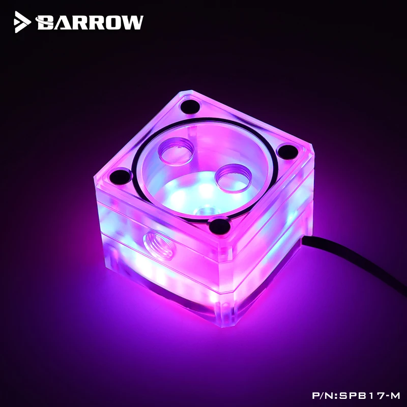 Barrow Mini ITX Water Pump Expansion Part ,Pump Box MOD used For ITX Case,Acrylic Reservoir 5V 3PIN AURA SPB17-M