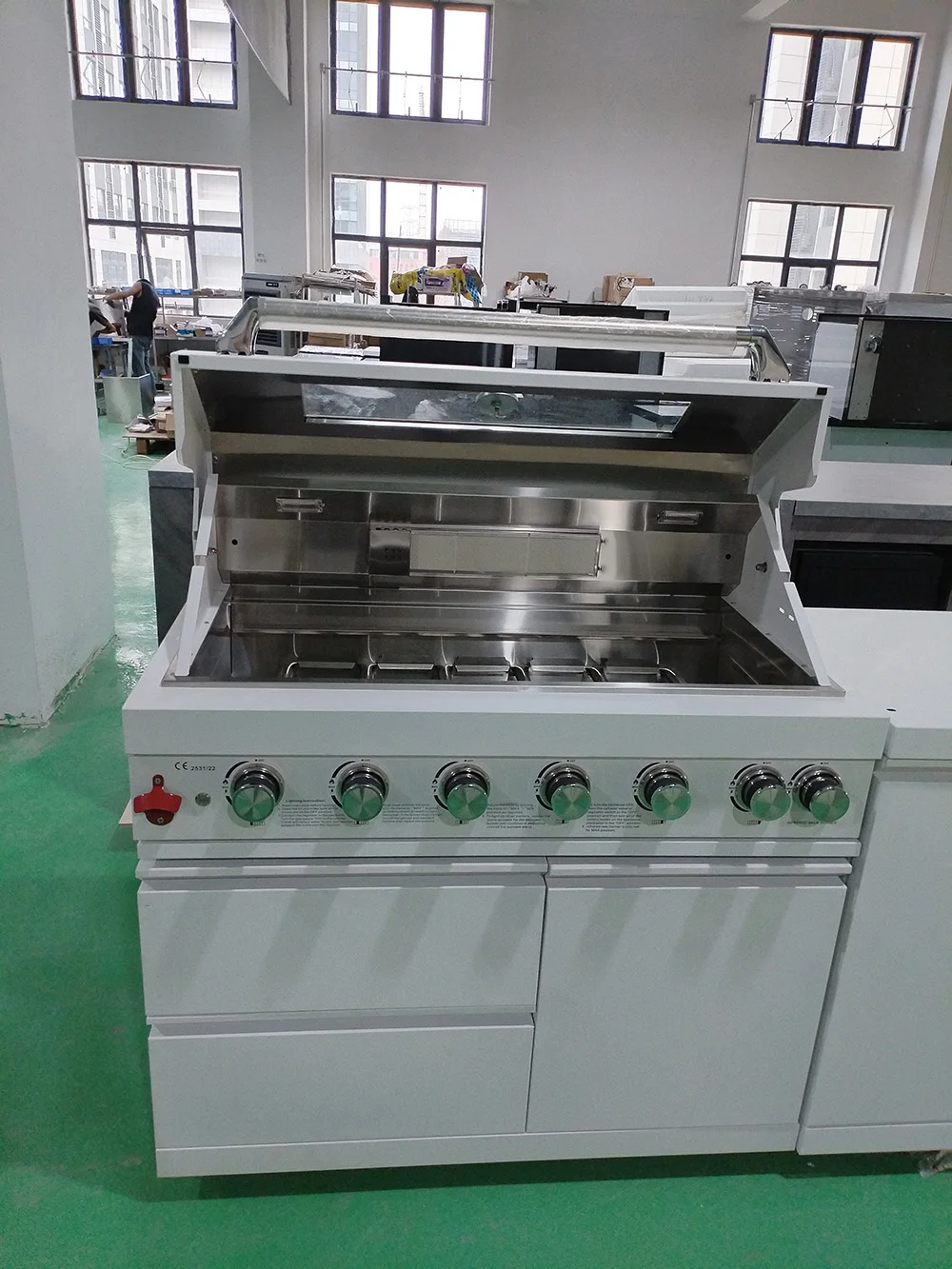 2024 Customized Modern Modular Outdoor Kitchen BBQ Island with Grill and Fridge Equipment for BBQ