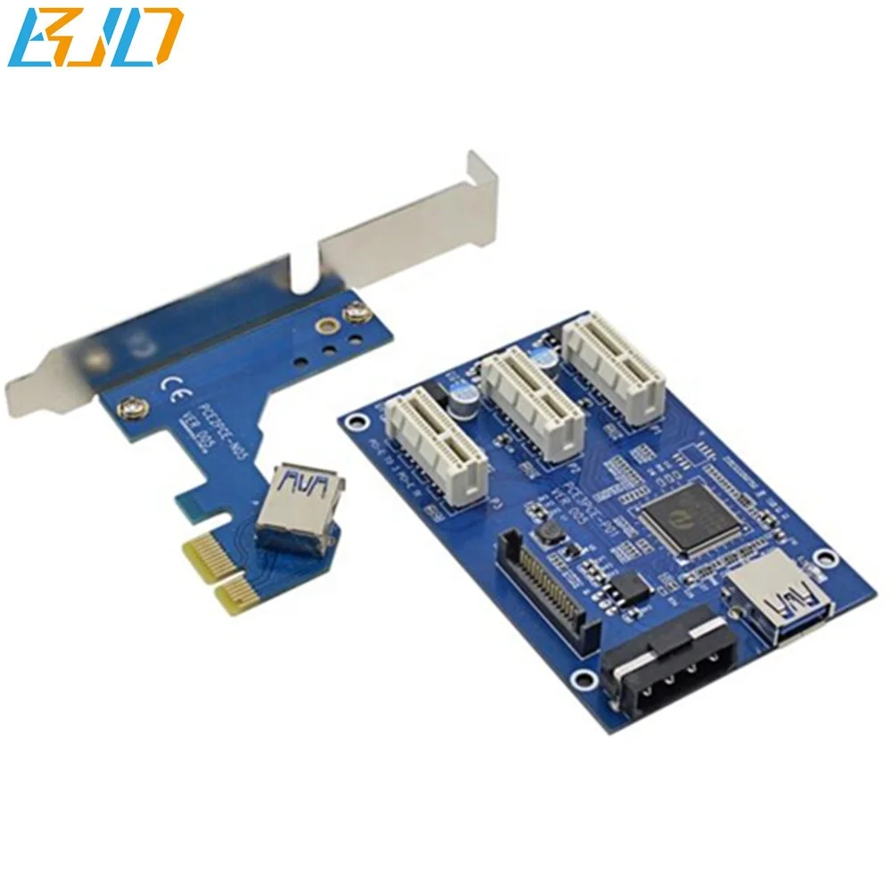 PCI Express 16X Слоты Райзер-карта 1X на внешний 3 PCI-e слота-адаптер PCIe 1 порта