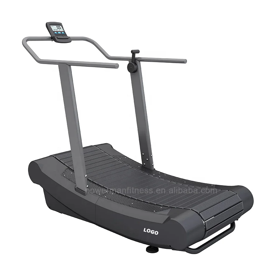 Custom Logo Commercial Home Gym Equipment Sports Trainer Manual Non-power Curve Treadmill Machine