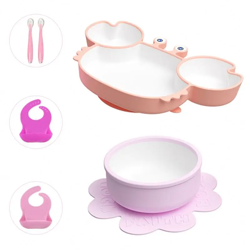 Baby Feeding  Items Essentials Products to Baby Feeding Pastel Feeding Dinnerware Tool Sets