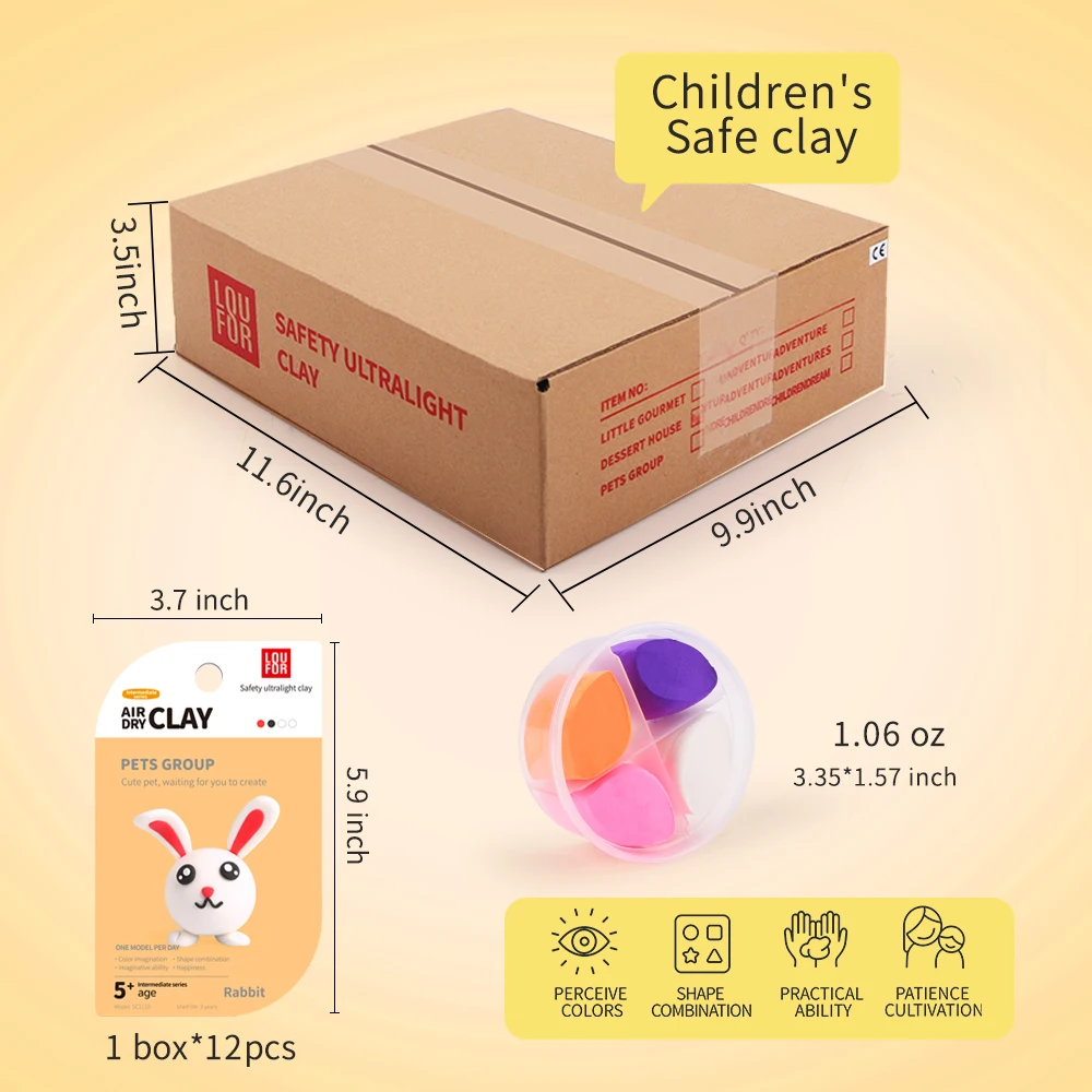 Diy 12 24 36 color Non-toxic Plasticine Children Toys Polymer Air Dry Clay Super Light Educational Play dough Clay/