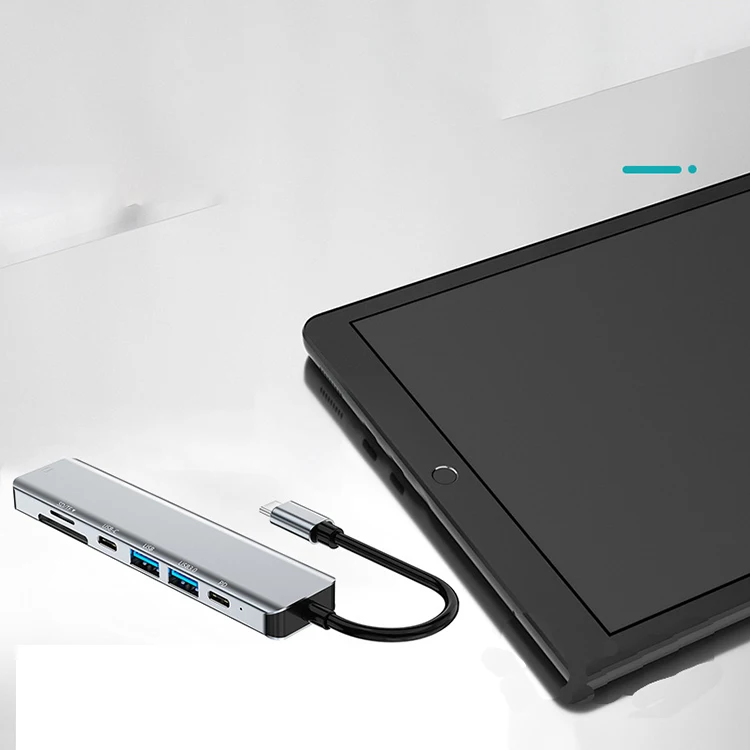 2023 Лидер продаж 7 в 1 USB-концентратор зарядка Multipor Usb 3 0 SD TF расширение док-станция type C концентратор для ноутбука из