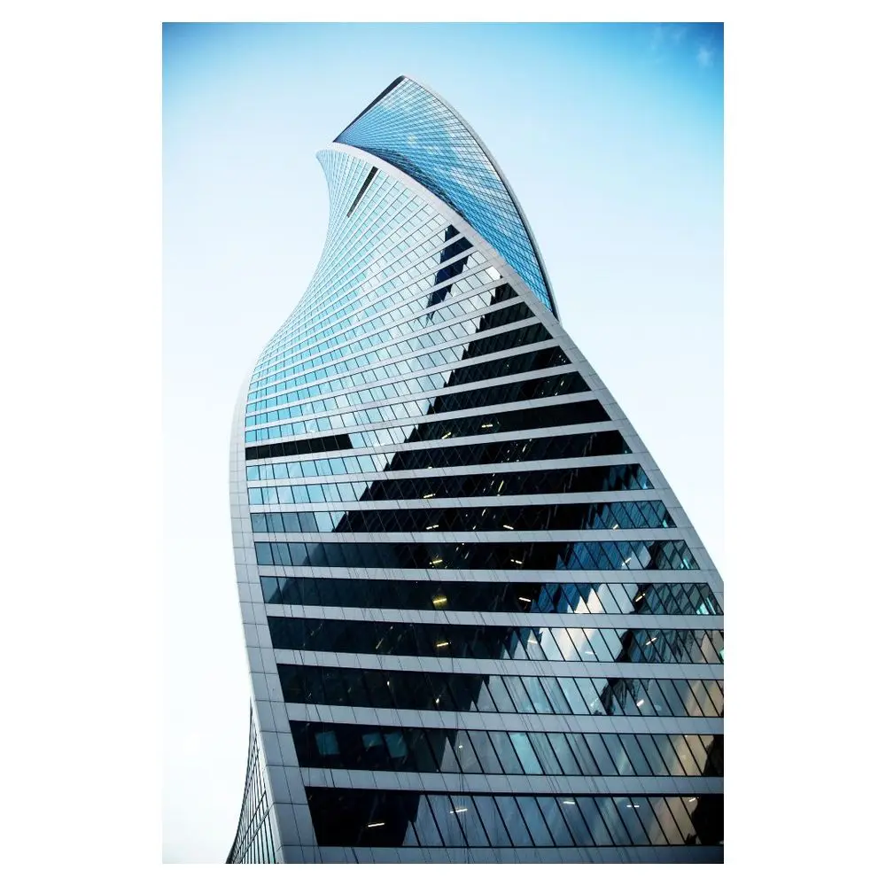 carved/column/perforated/screen/solid/mesh panel Aluminium curtain Wall Prima Modern Construction With Cladding System