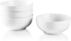 White Ceramic Soup Bowl Cereal Round Ceramic Porcelain Bowls Household Dinner Serving Salad Dough Fruit Soups Rice Bowl Sets