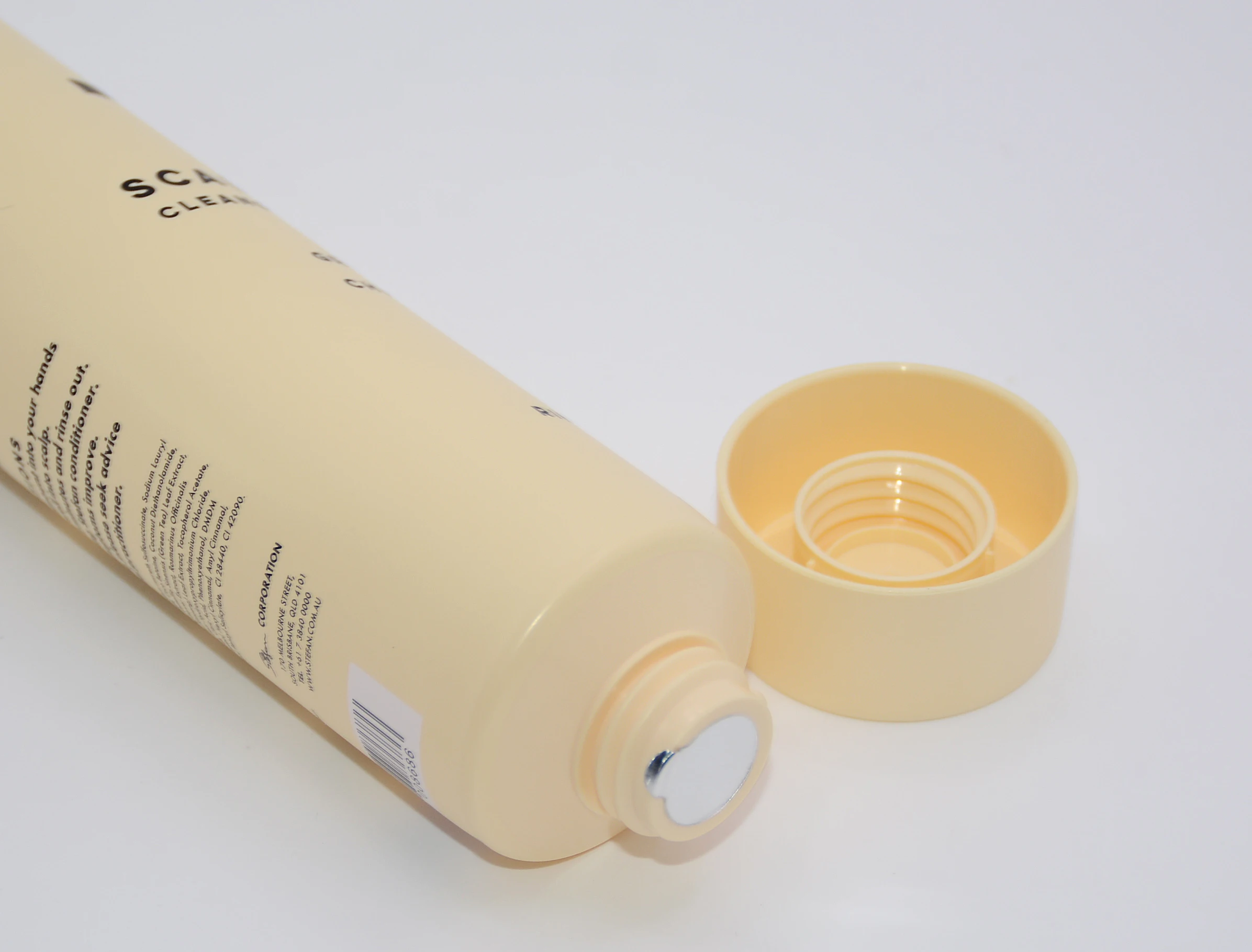 Empty Eco friendly 150ml hair scalp tube hair treatment cosmetic packaging tubes in diameter 45mm with screw cap