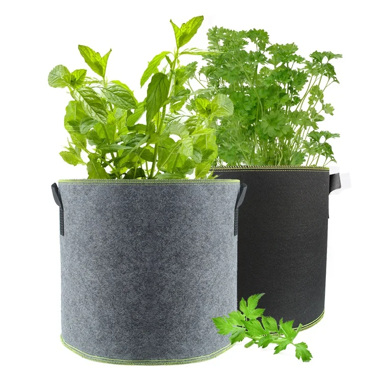 New Product 1 3 5 7 10 20 30 Gallon Garden Vegetable Non Woven Fabrics Pots Plant Grow Bags Modern Planter Flower Pots