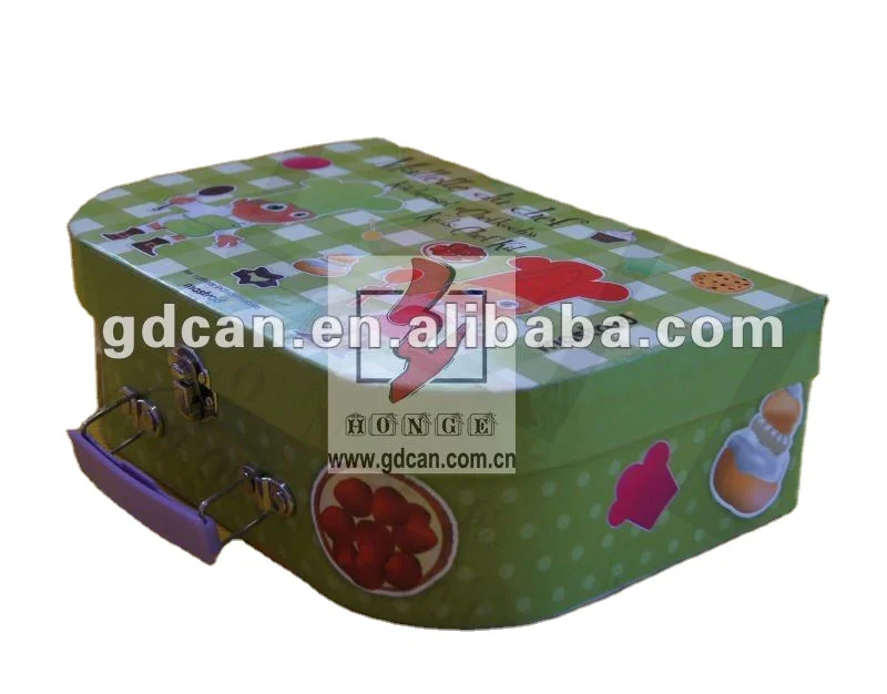 HonGe Custom design suitcase box  closure with lock cartoon printing and metal handle for games playing and store toys