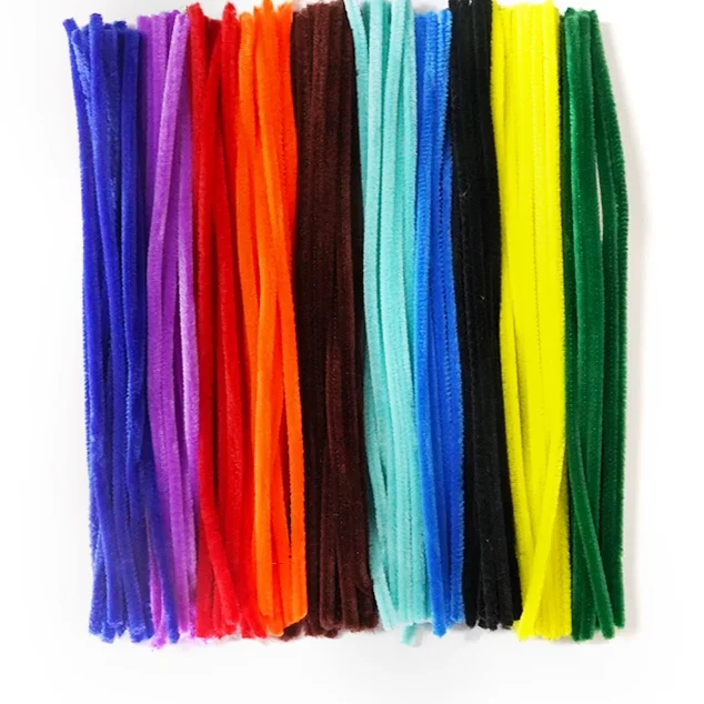 100pcs Chenille Stems Pipe Cleaners for DIY Art & Kid Craft Creative Handicraft Project for Teaching Engineering Diy Toys Craft