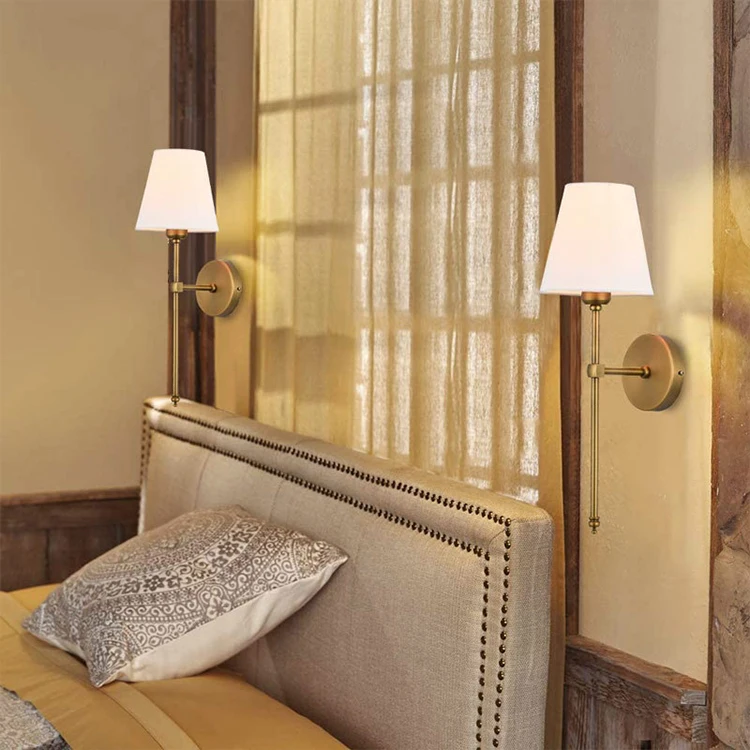 Simple LED Living Room Wall Lamp Battery Three-color Remote Dimming Bedroom Bed Balcony Aisle Eye protection Wall Lamp