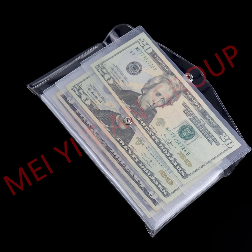 Cash Envelopes Frosted PP Budget Envelope Budgeting System Wallet Pocket Index Dividers Money Bill Protectors Sheet Organizers