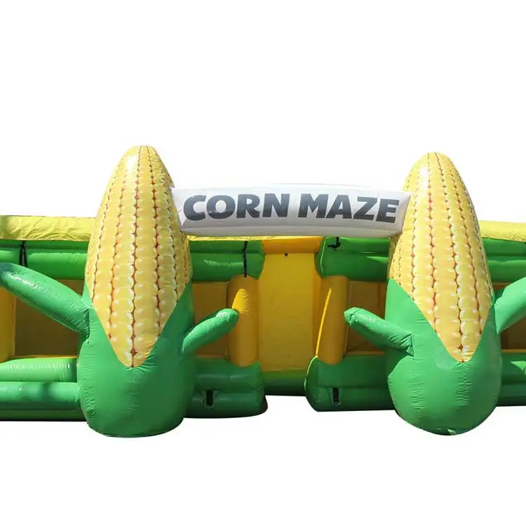 Jungle Maze Riding Outdoor Structure Team Building Sport Adult Mechanical Rodeo Ride Bull Inflatable Corn Hole Game