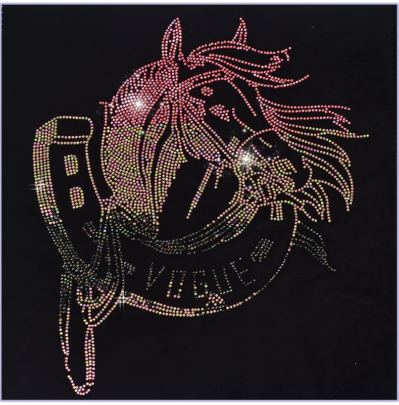 Wholesale Hotfix Rhinestone Transfers Personalized Design Rhinestone Patches For Hoodies Tank Tops T Shirts Hat