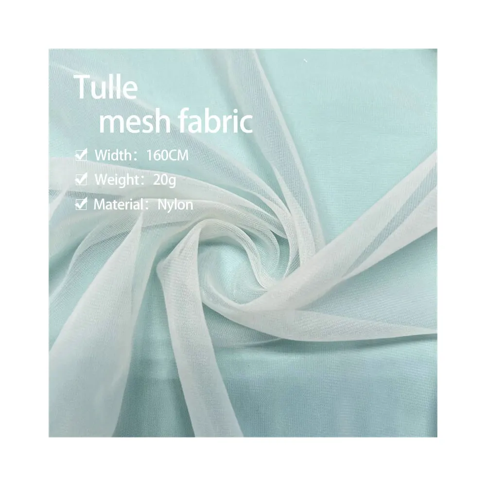 100%Nylon Tulle Mesh Fabric  High Quality Soft Tulle Mesh Fabric For  Wedding Tulle Fabric For children Dress