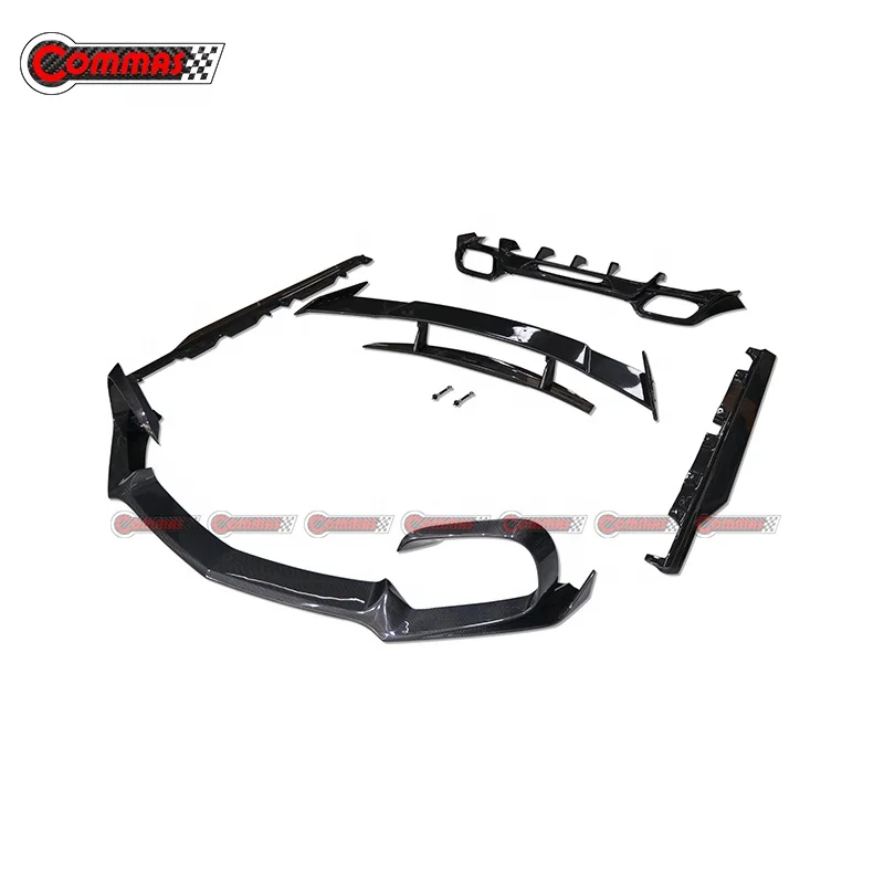 Upgrade To Rentech Style Carbon Fiber Front Lip Rear Diffruser Side Skirt Rear Spoiler GTS Body Kits For Mercedes Bens