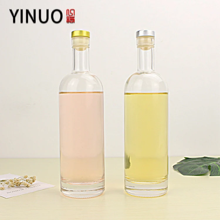 Wholesale 700ml fancy high quality cheap clear whisky bottle