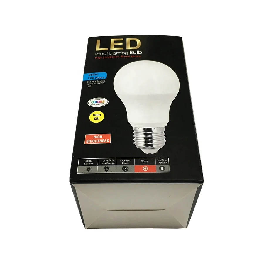 Customized Printed Logo Color Pattern led lamp bulb Consumer Electronics Packaging box