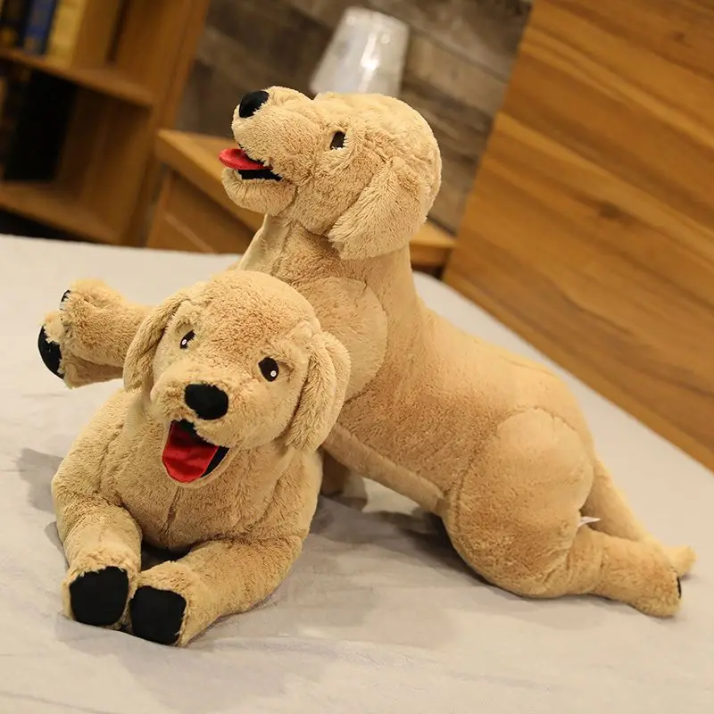 Simulation Labrador Dog Doll Stuffed Plush Toys Golden Retriever Lovely Cute Rag Dolls Gifts