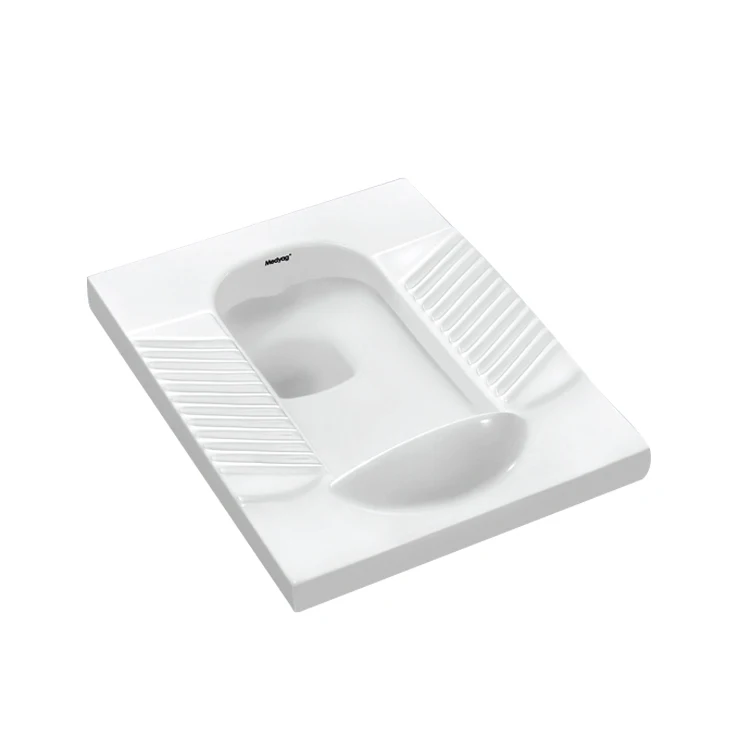 Medyag OEM/ODM Portable Ceramic Fender Squat Pan Non-slip S-trap Hotel Building Squat Pan