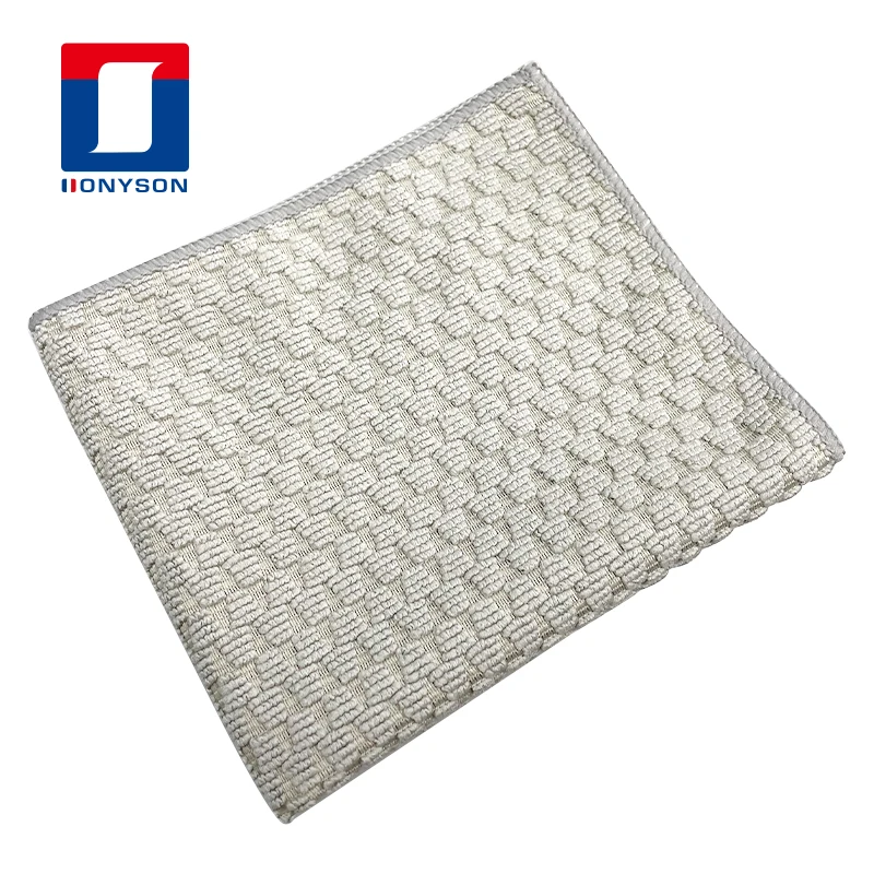Multiple Colors Highly Absorbent Coffee Bean Cleaning Cloth Microfiber Lint-Free Super Soft Washcloths for Household Cleaning